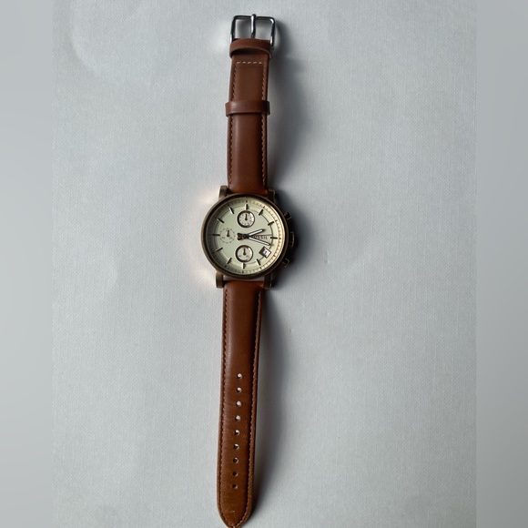 Fossil Rose Gold Chronograph Watch + leather bands - Picture 6 of 16